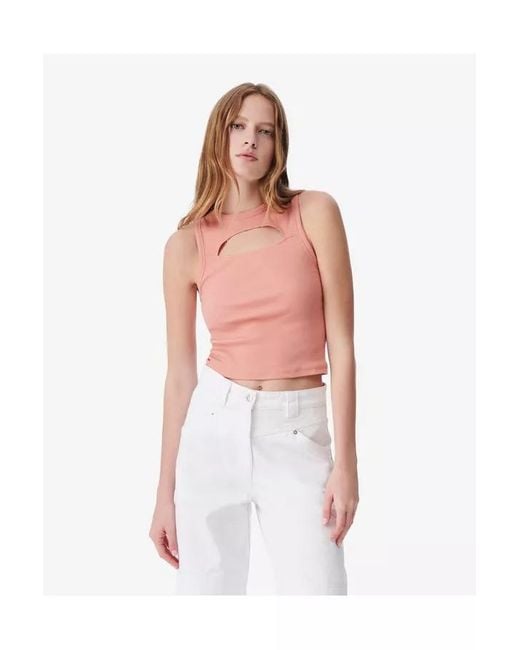 IRO Pink Pina Cut-Out Tank Top