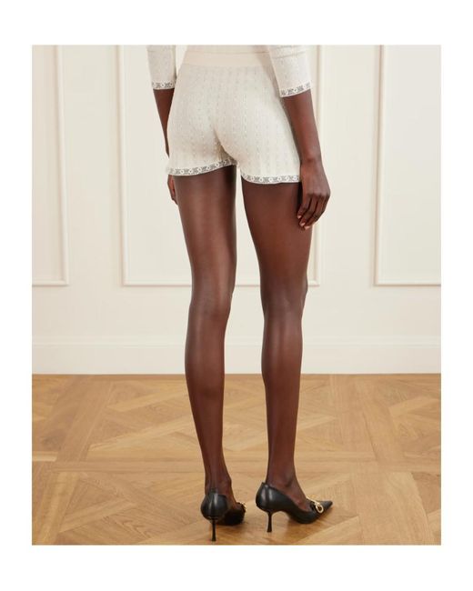 Gucci White Elastic Waist Shorts