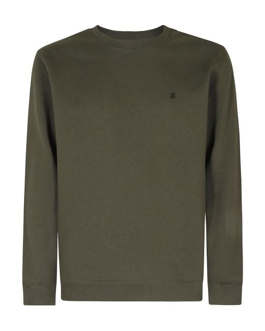 Dondup Green Long-Sleeve Crew-Neck Sweatshirt for men