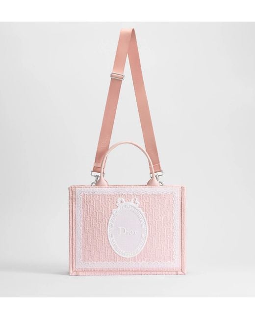 Dior Pink Medium Book Tote With Strap