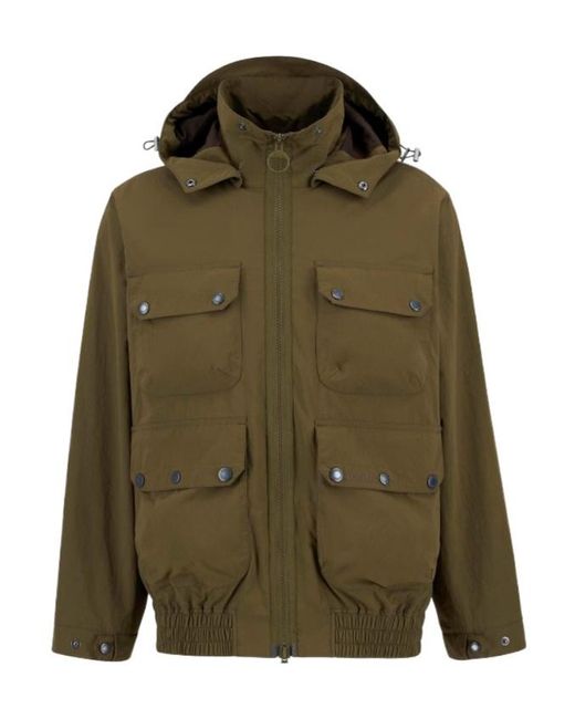 Barbour Green Re-Engineered Flight Bedale Showerproof Jacket for men