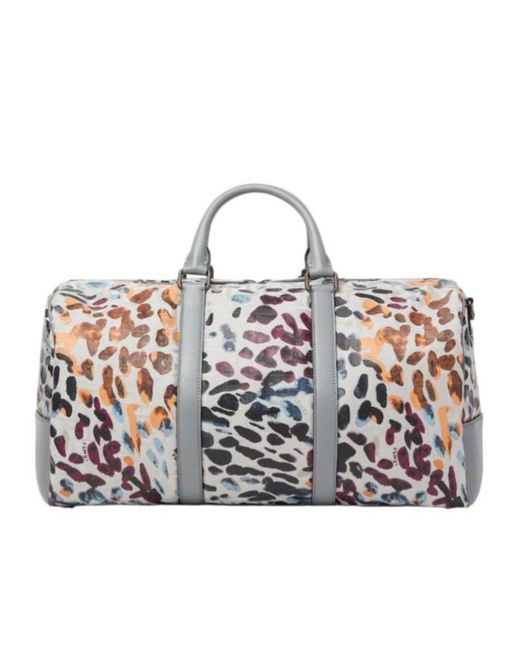 Fendi Gray Ff Travel Bag for men