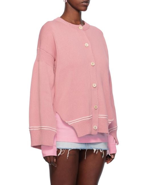 Marni Pink Buttoned Oversized-Fit Cardigan