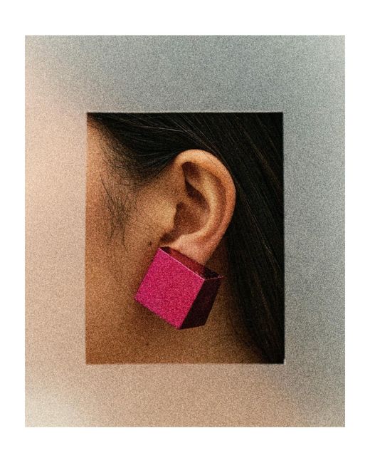 Monies Pink Geometric Earrings