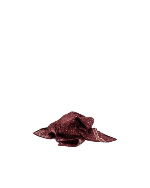 Brunello Cucinelli Brown Reversible Silk Square Pocket for men