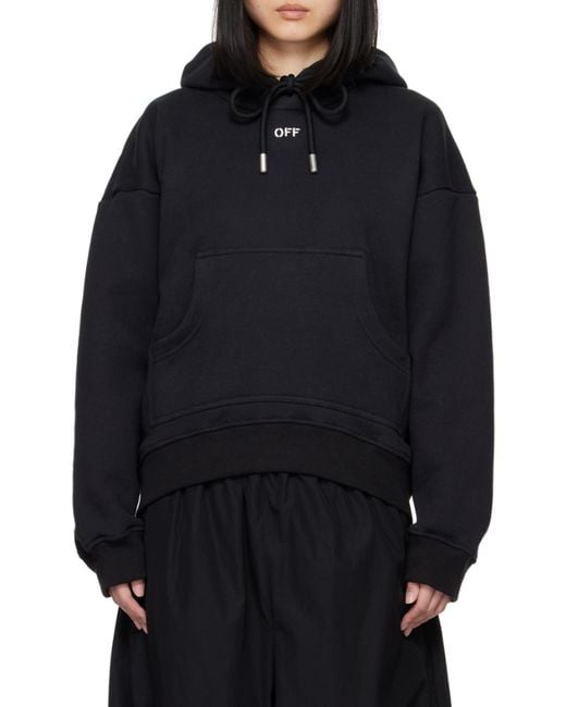 Off-White c/o Virgil Abloh Blue Drawstring Long-Sleeved Hoodie