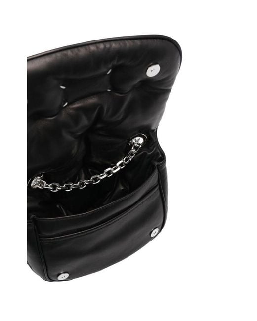 Maison Margiela Black Glam Slam Quilted Messenger Bag for men
