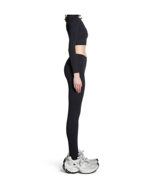 Balenciaga Blue Activewear Long-Sleeved Sports Bra