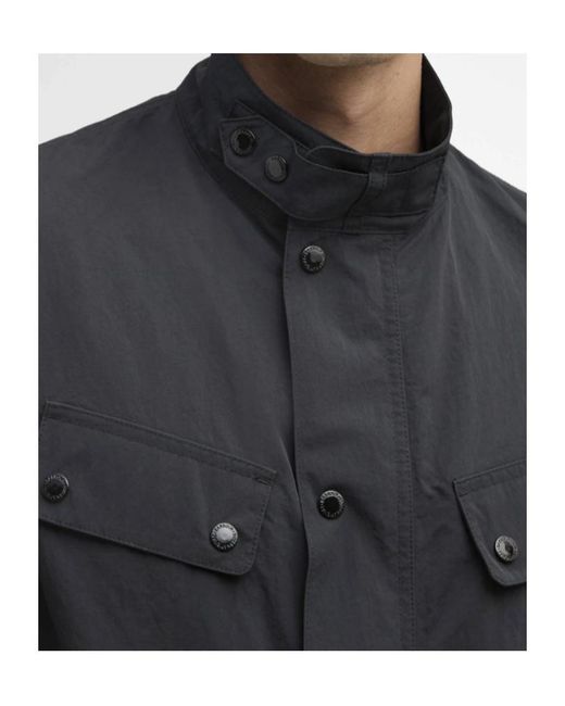 Barbour Blue Buttoned Chest-Pocket Coat for men