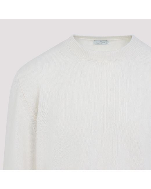 Etro White Long Sleeved Jumper for men