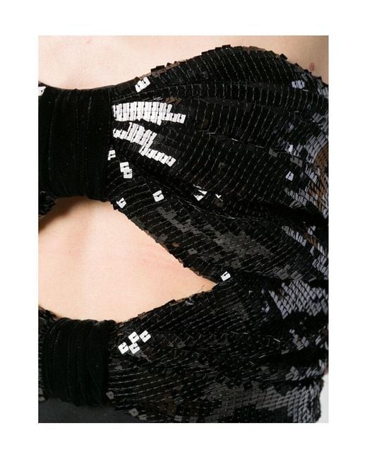 Saint Laurent Black Sequinned Maxi Dress