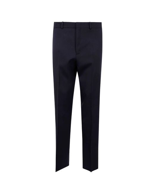 Jil Sander Blue Mid-Waisted Tailored Trousers for men