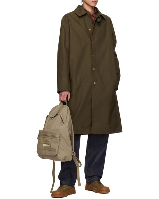 KENZO Green -Gobi' Lace-Up Boots for men