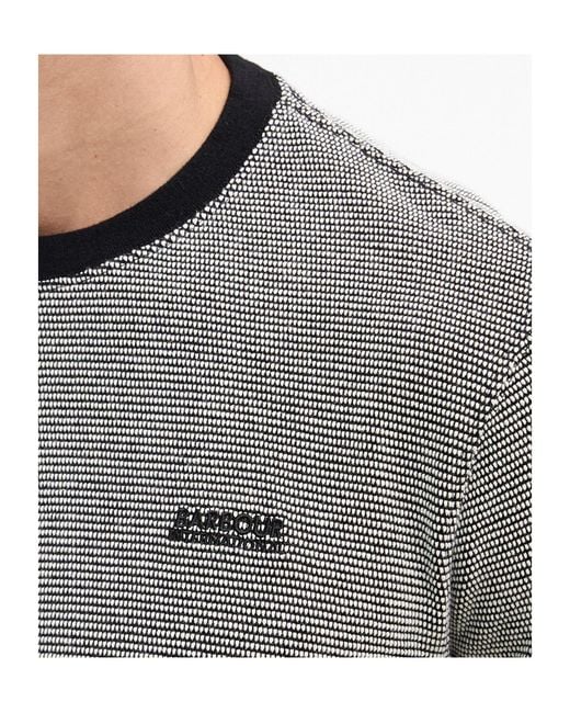 Barbour Gray Logo Short-Sleeved T-Shirt for men