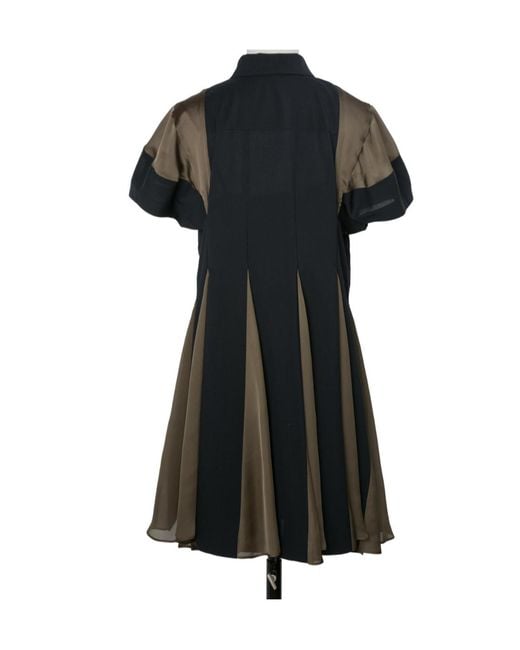 Sacai Black Wool Dress