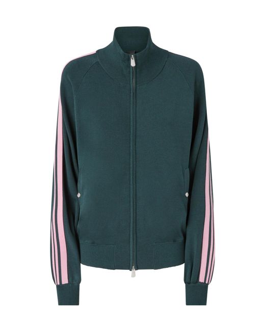 Pinko Green Love Birds Logo Zipped Sweatshirt