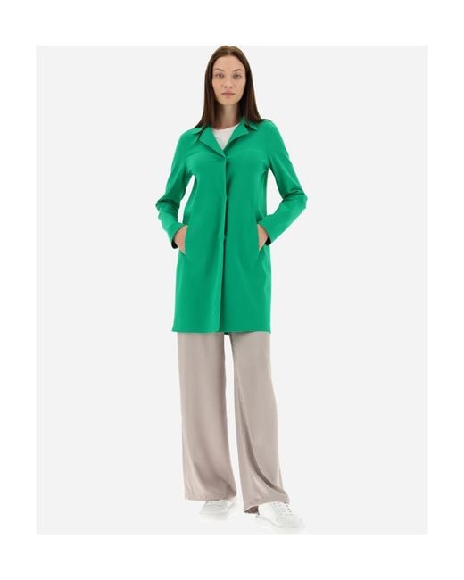 Herno Green Classic Single Breasted Coat