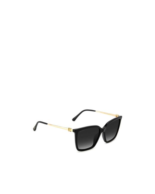 Jimmy Choo Black Eyewear Rectangular Frame Sunglasses