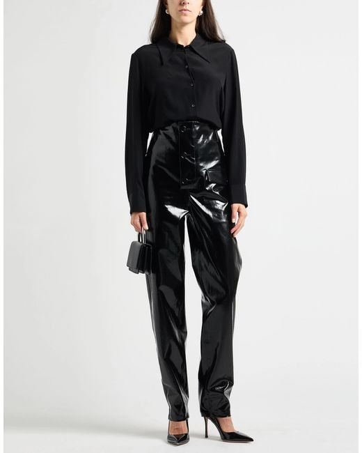 Saint Laurent Black Synthetictapered Trousers