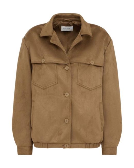Frankie Shop Brown Long-Sleeved Casual Jacket