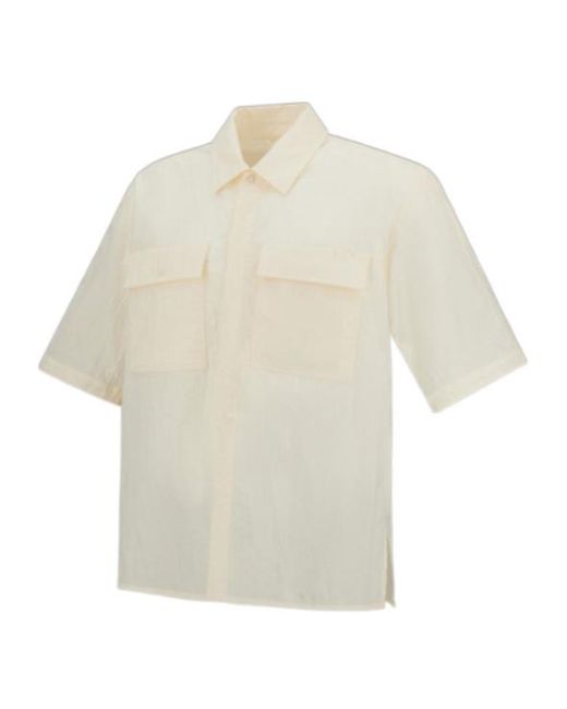 Herno White Flap-Pocket Short-Sleeve Shirt for men