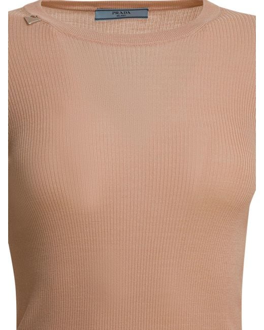 Prada Brown Long-Sleeved Crewneck Jumper