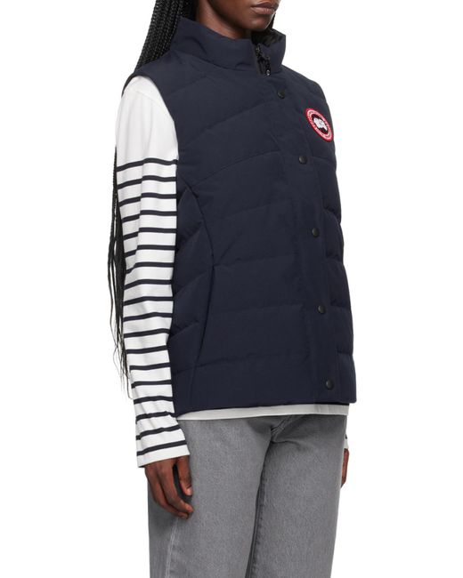 Canada Goose Blue Logo-Patch Padded Gilet