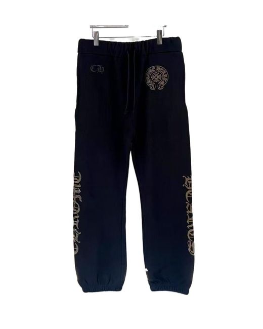 Chrome Hearts Blue Drawstring Sweatpants for men