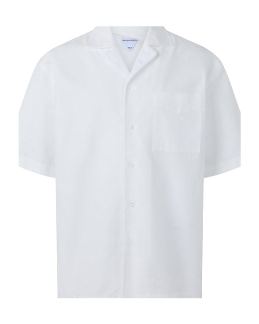 Bottega Veneta White Minimalist Short-Sleeve Shirt for men