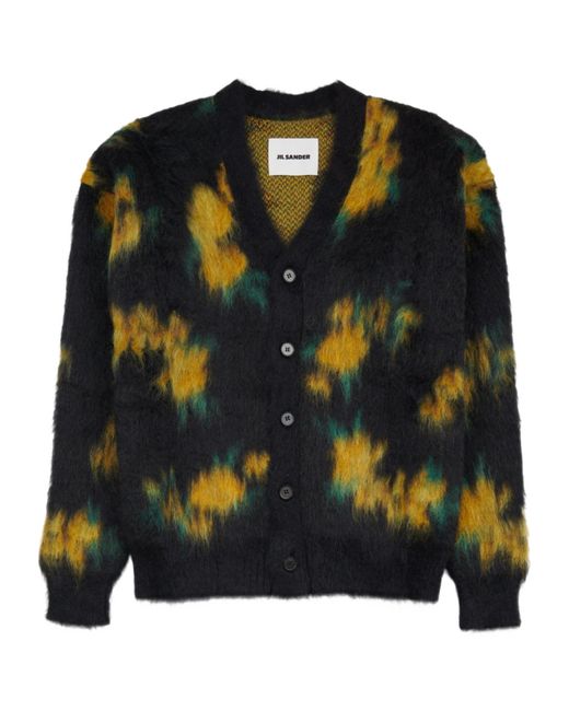 Jil Sander Black Buttoned Cardigan for men