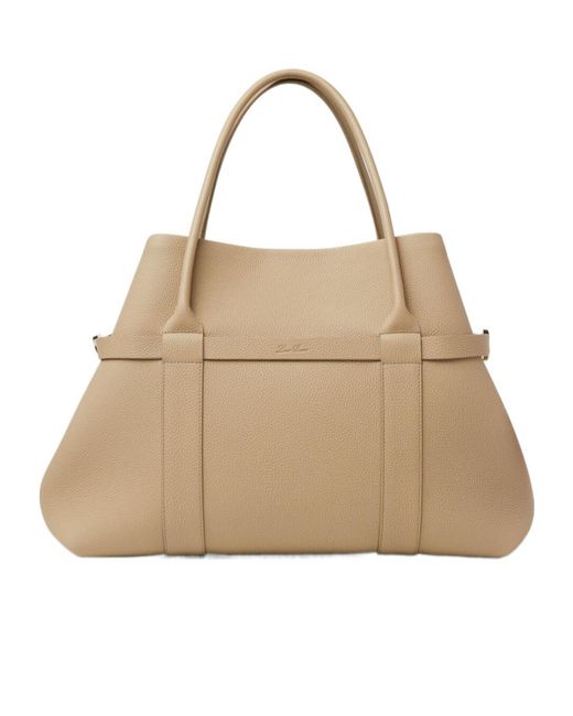 Loro Piana Natural Ghiera Large Shoulder Bag