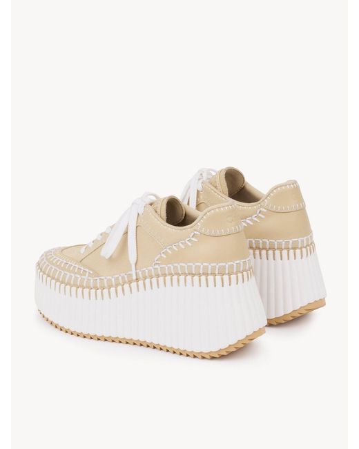 Chloé Natural Chloé Nama Platform Sneakers
