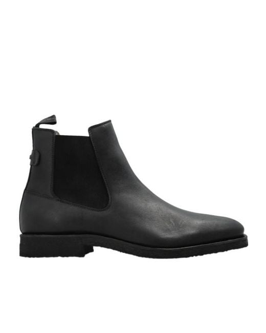 AllSaints Black Chelsea Boots With Pull Tabs for men