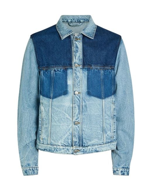 Maison Margiela Blue Washed Denim Trucker Jacket for men
