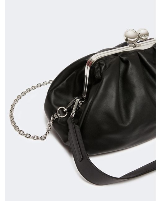 Weekend by Maxmara Black Pleated Frame Shoulder Bag