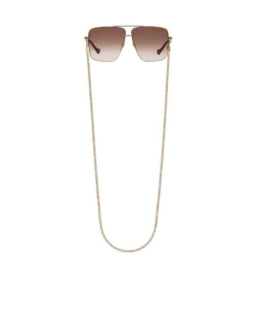 Gucci Pink Navigator-Frame Sunglasses