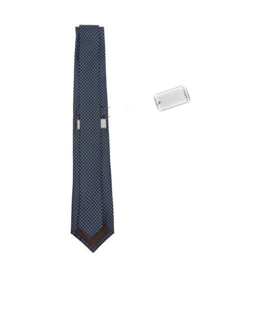 Canali Blue Pointed Tie for men