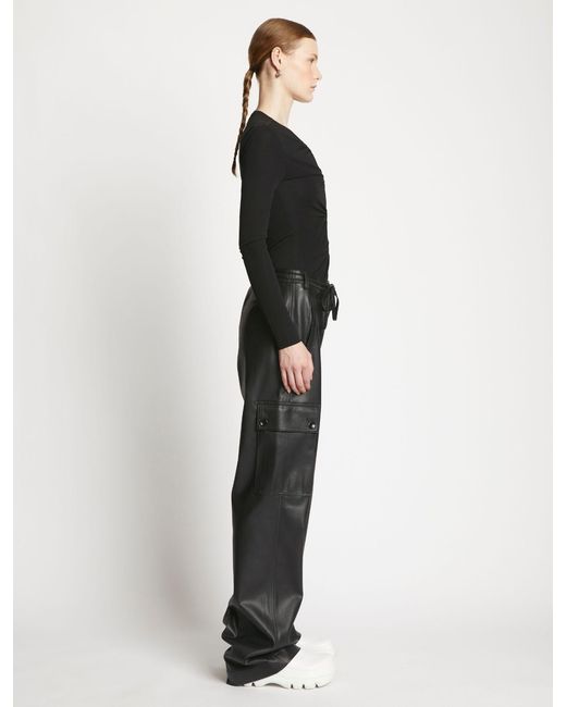 Proenza Schouler Black Label V-Neck Crepe Top