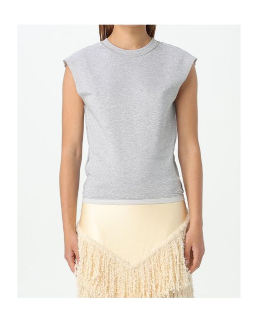 Rabanne Natural Sleeveless T-Shirt