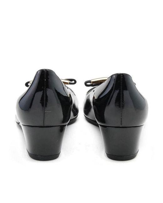 Ferragamo Black Bow High Heels