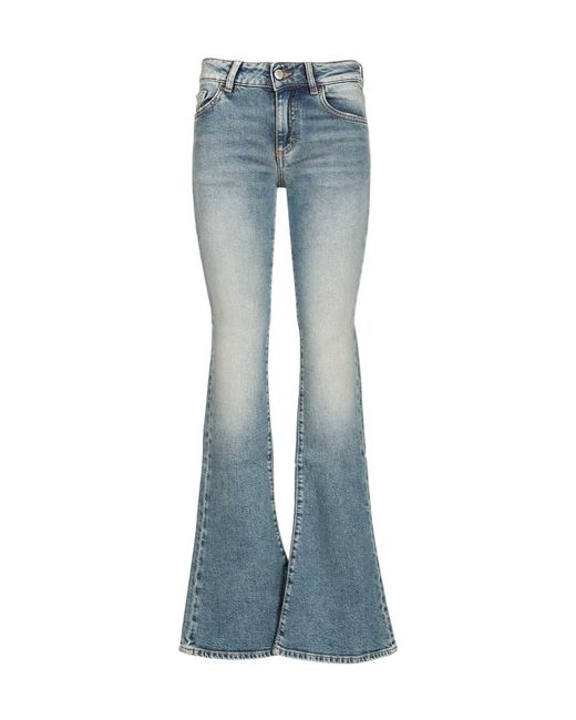 ICON DENIM Blue Kendy Wide-Leg Low-Rise Jeans