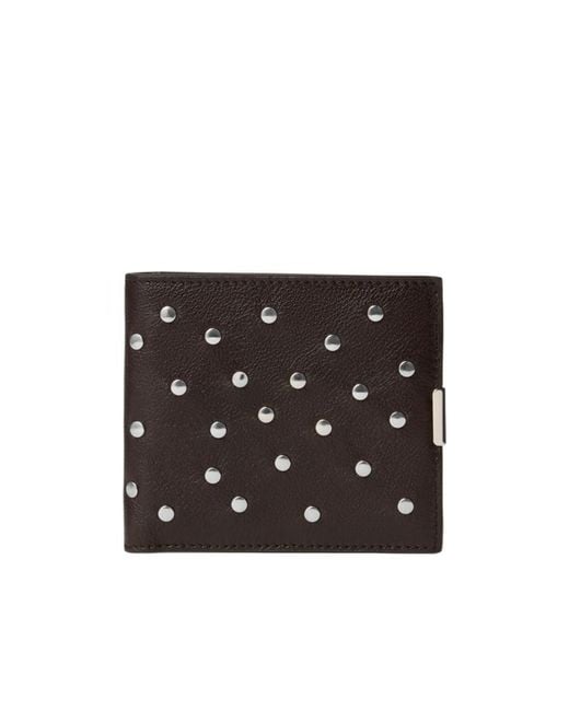 Lemaire Black Studded Bi-Fold Wallet