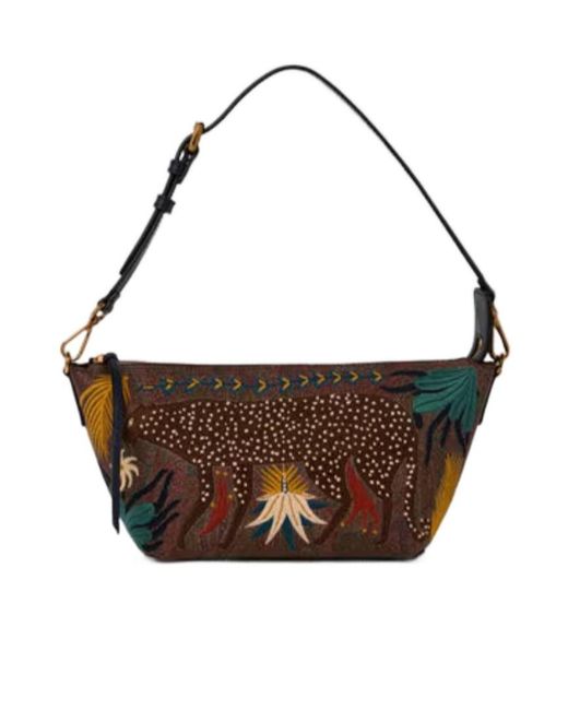 Etro Brown X Tabby Booth Arnica Shoulder Bag With Embroidery