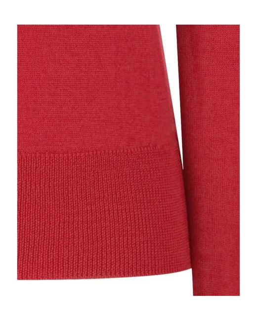 Amomento Red Wool V-Neck Sweater
