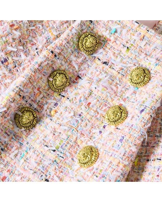 Balmain Pink A-Line Mini Skirt