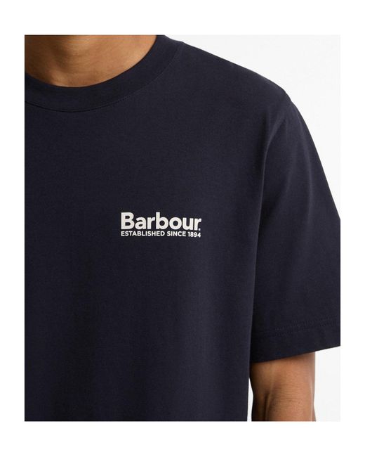 Barbour Blue Logo Short-Sleeve T-Shirt for men