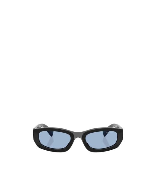 Miu Miu Blue Eyewear Rectangular Frame Sunglasses