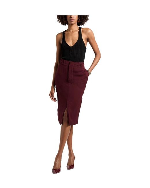 Saint Laurent Purple Simple Solid Color Skirt