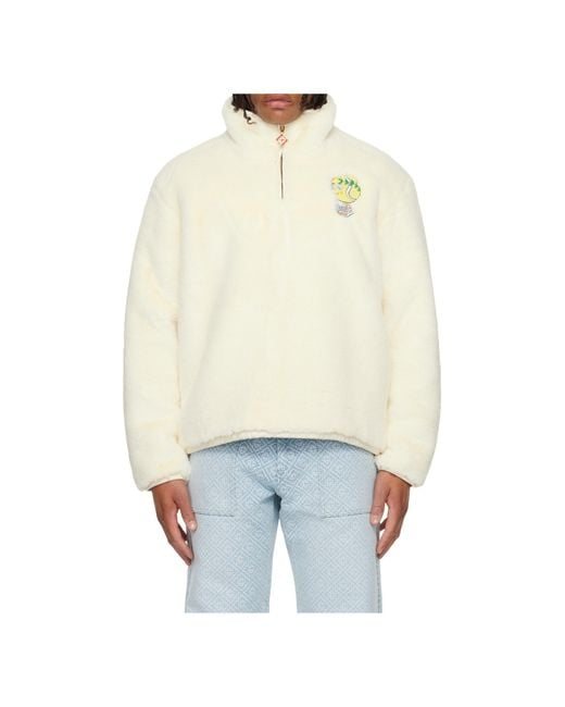 Casablanca White Half-Zip Sweatshirt for men