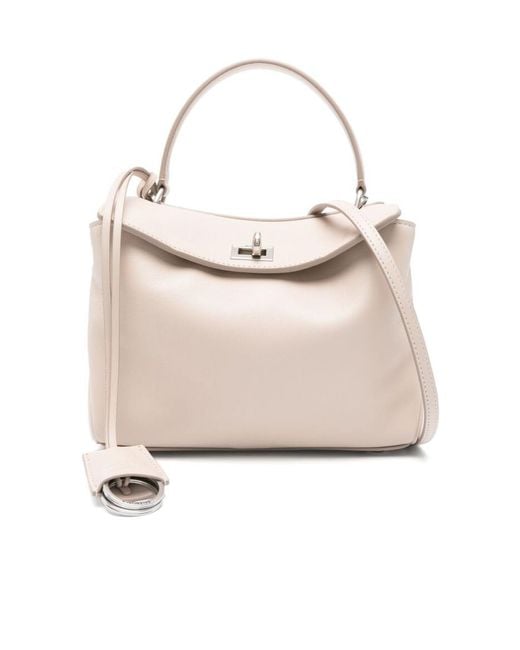 Balenciaga Natural Rodeo Top Handle Mini Tote Bag